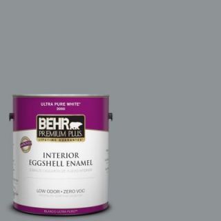 BEHR Premium Plus 1 gal. #770F 4 Gray Area Zero VOC Eggshell Enamel Interior Paint 240001