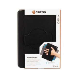 Griffin Airstrap 360 Degree Case with Built in Handstrap for iPad Air, The case that makes your iPad easy to use with one hand