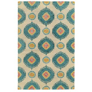 Tommy Bahama Jamison Beige / Blue Floral Rug by Tommy Bahama Home