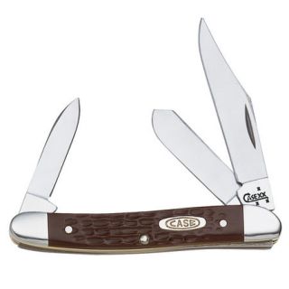 Case Cutlery 217 Medium Stockman Pocket Knife Brown Handle 436187