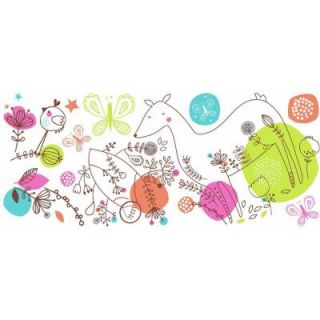 RoomMates 5 in. x 19 in. Zutano Pixie Deer 9 Piece Peel and Stick Giant Wall Decal RMK2720GM