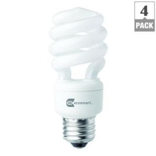 EcoSmart 60W Equivalent Soft White Spiral CFL Light Bulb (4 Pack) ESBM8144