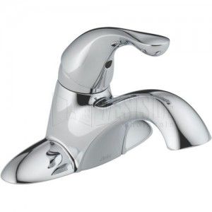 Delta 500 DST Bathroom Faucet, Classic Single Handle Centerset, Less Pop Up   Chrome