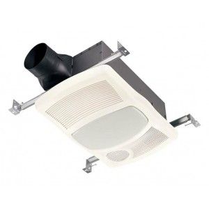 Nutone 765HL Bathroom Fan, 100 CFM for 4" Ducts w/100W Max Incandescent Light (Not Included)   White