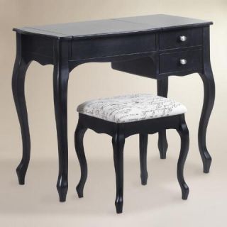 Black Wood Villette Vanity Set