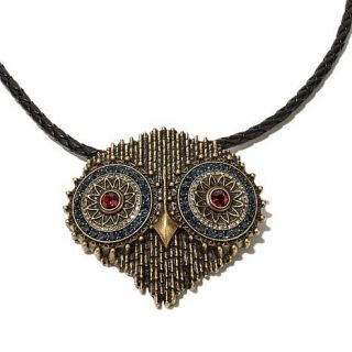 Rara Avis by Iris Apfel Owl Pin/Pendant with 24" Cord Necklace   7681857
