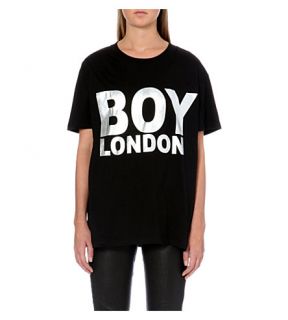 BOY LONDON   Metallic logo t shirt
