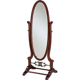 Powell 63 x 25 1/4 x 20 Wood Cheval Mirror, Heirloom Cherry