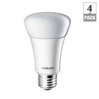 Philips 60W Equivalent Soft White (2700K) A19 Dimmable LED Light Bulbs (E*) (4 Pack) 433300
