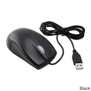 INSTEN USB Ergonomic Black Optical Scroll Wheel Mouse   12347970