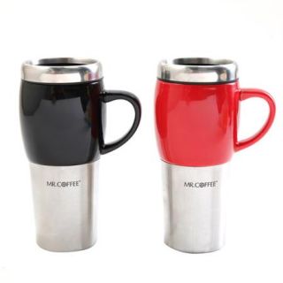 Mr. Coffee Traverse 16 Ounce Travel Mugs, 2 Pack