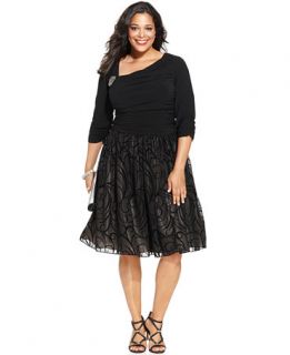 SL Fashions Plus Size Illusion Swirl Dress   Dresses   Women
