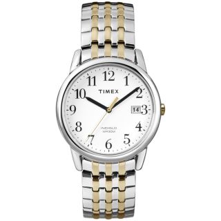 Timex Mens T2P294 Easy Reader Silver Tone Expansion Band Dress Watch