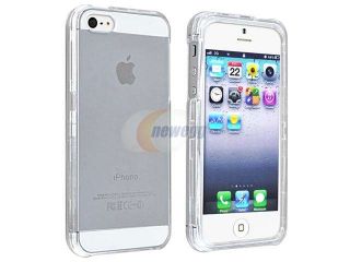 Insten Clear Snap on Crystal Case Cover + LCD Cover + Stylus Pen Compatible with Apple iPhone 5