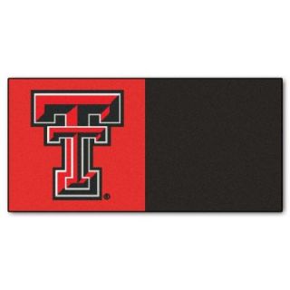 FANMATS NCAA   Texas Tech University Red and Black Nylon 18 in. x 18 in. Carpet Tile (20 Tiles/Case) 8529