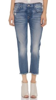 7 For All Mankind Relaxed Skinny Jeans with Raw Hem