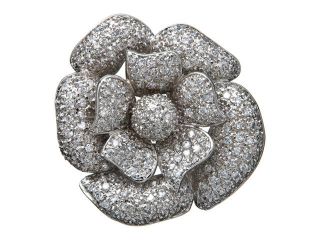 C.Z. Large Flower Rhodium (.925) S/S Pin