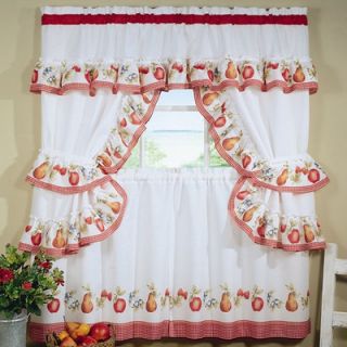 United Curtain Co. Rooster 60 2 Piece Valance & Tier Set