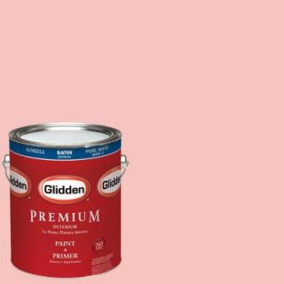 Glidden Premium 1 gal. #HDGR55 Light Coral Sunset Satin Latex Interior Paint with Primer HDGR55P 01SA