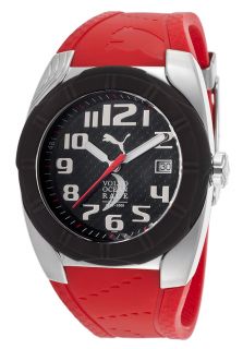 Men's Ocean Race Red Silicone Black Dial