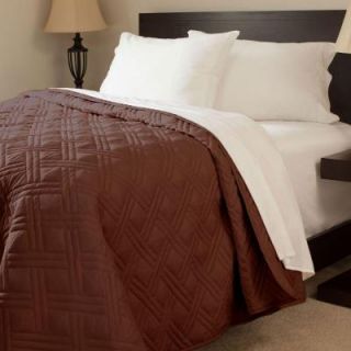 Lavish Home Solid Color Chocolate King Bed Quilt 66 40 K C