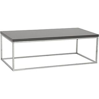Euro Style™ Teresa 15 x 48 x 24 Wood/Stainless Steel Coffee Table, Gray