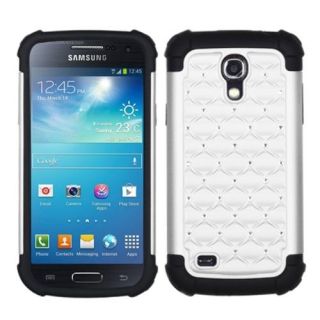 INSTEN White Black Lattice Dazzling TotalDefense Case For SAMSUNG Galaxy S4 mini