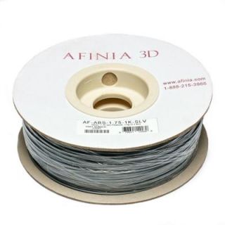 AFINIA Value Line 1.75 mm Silver ABS Plastic 3D Printer Filament (1kg) AF ABS 1.75 1K SLV