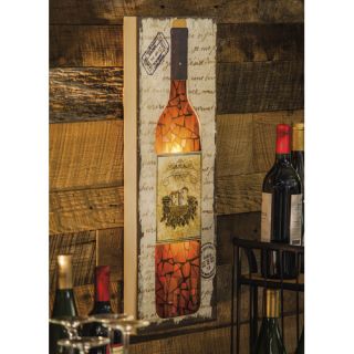 Wine Bottles and 2 Wine Glasses Tile Wall Decor by Continental Art