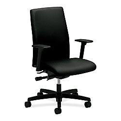 HON Ignition Mid Back Chair 45 12 H x 27 12 W x 27 D Black
