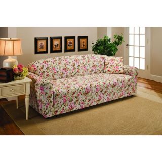 Stretch Jersey Floral Sofa Slipcover   16791377  