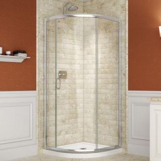 DreamLine Solo 31 3/8 in. W x 31 3/8 in. D x 72 in. H Framed Sliding Shower Enclosure in Chrome SHEN 7231310 01