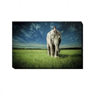 Jeff Madison "Elephant Carry Me" Gallery Wrapped Giclee Canvas Wall Art   Medium   8019697