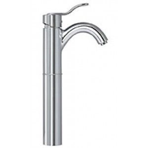 Whitehaus 3 04045 C 5" Galleryhaus elevated single hole/single lever lavatory faucet   Polished Chrome