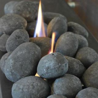Nu Flame 25 Piece Black Ceramic Fiber Fireplace Stones NF A25BS