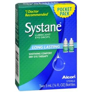 Systane Lubricant Eye Drops Pocket Size 10 mL (Pack of 4)