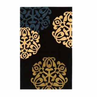 Home Decorators Collection Chadwick Black/Gold 5 ft. x 7 ft. 9 in. Area Rug 0006115240