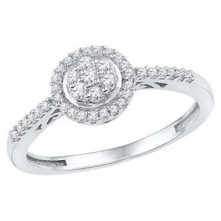 CT. T.W. Round Diamond Prong Set Cluster Fashion Ring in 10K White
