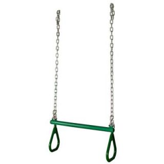 Gorilla Playsets 21 in. Trapeze Bar with Rings in Green 04 0005 G/G