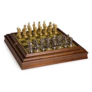 Napoleons Army Brass & Silver Chess Set