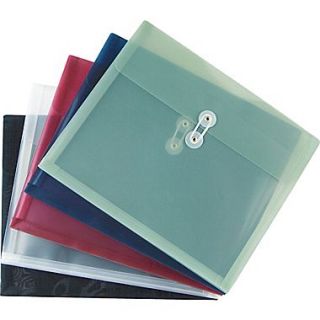 Poly Envelopes w/ Side Opening, Letter, Assorted, 5/Pack