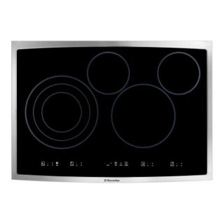 Electrolux 30 in. Smooth Surface Electric Cooktop in Stainless Steel with 4 Elements Including Flex 2 Fit Element EI30EC45KS