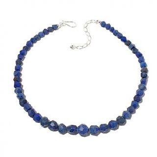Jay King Graduated Azurite Bead Sterling Silver 18" Necklace   8041044