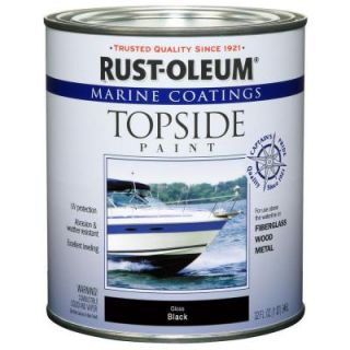 Rust Oleum Marine 1 qt. Black Gloss Topside Paint 207006
