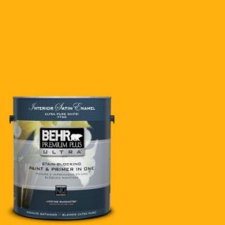 BEHR Premium Plus Ultra 1 gal. #S G 340 Sun Ray Satin Enamel Interior Paint 775301