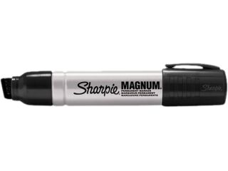 Sharpie 44001 Magnum Oversized Permanent Marker, Chisel Tip, Black