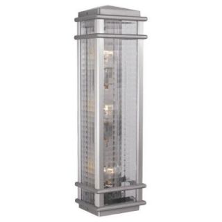 Feiss Mission Lodge 3 Light Brushed Aluminum Outdoor Wall Lantern OL3404BRAL