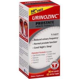 Urinozinc Prostate Health Formula Dietary Supplement Capsules, 60 count