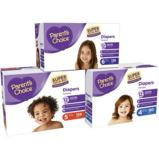 Parent's Choice Super Value Box Diapers, (Choose Your Size)