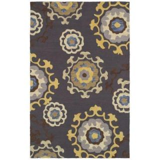LR Resources Enchant Gray 8 ft. x 10 ft. Microfiber Area Rug ENCHA02012GRY80A0